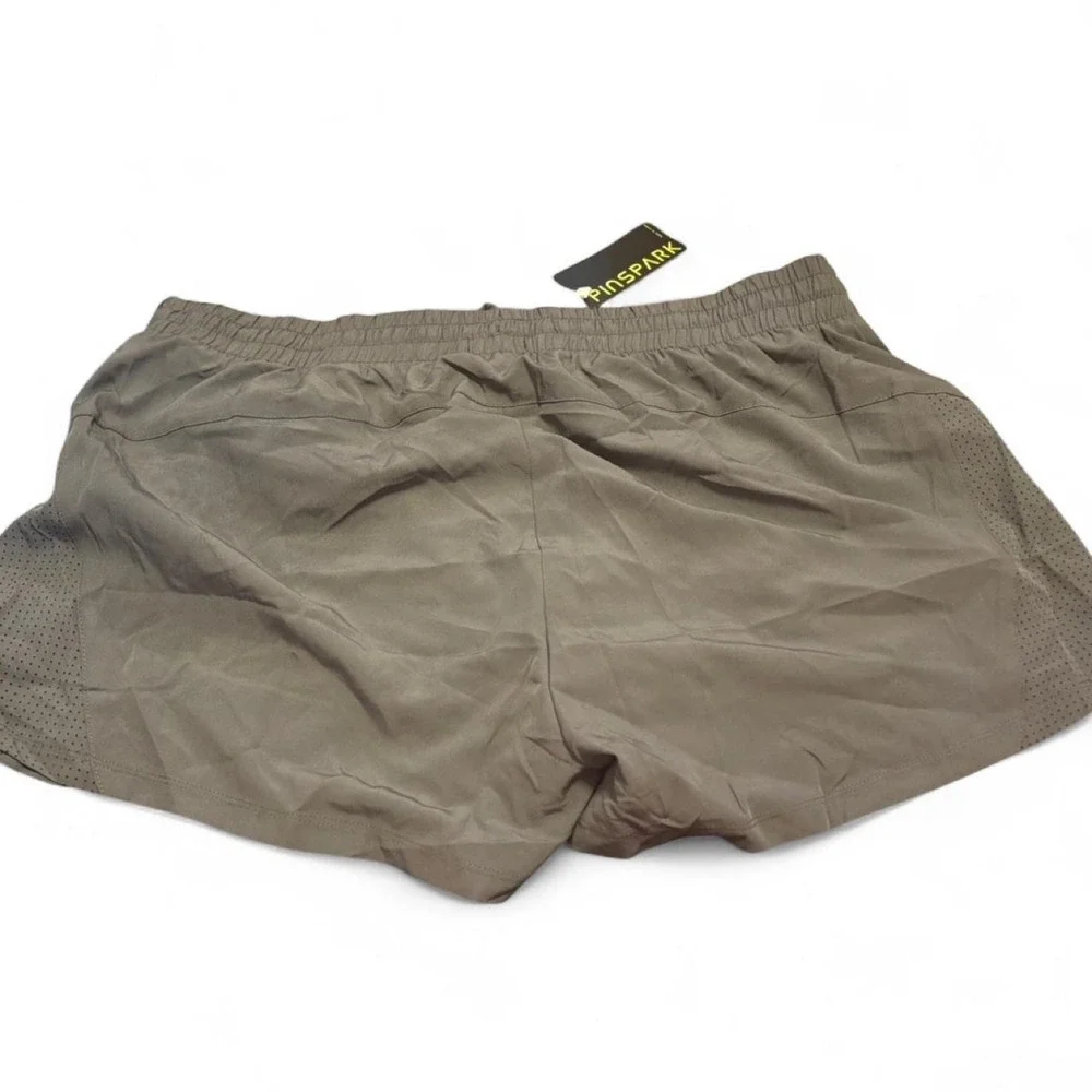 Pinspark athletic running shorts in a versatile khaki/olive color Size XXL